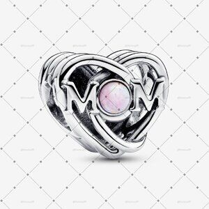 Pandora Openwork Mom & Heart Charm
